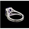 Image 3 : 14KT White Gold 2.24 ctw Tanzanite and Diamond Ring