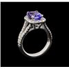 Image 4 : 14KT White Gold 2.24 ctw Tanzanite and Diamond Ring