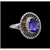 Image 1 : 14KT White Gold 1.80 ctw Tanzanite and Diamond Ring