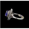 Image 3 : 14KT White Gold 1.80 ctw Tanzanite and Diamond Ring