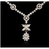 Image 1 : 14KT White Gold 2.68 ctw Diamond Necklace