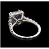 Image 3 : 3.54 ctw Tanzanite and Diamond Ring - 14KT White Gold