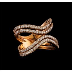 18KT Rose Gold 0.90 ctw Diamond Ring