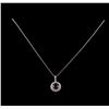 Image 2 : 3.58 ctw Black Diamond Pendant With Chain - 14KT White Gold