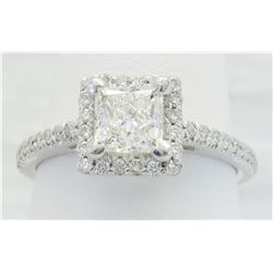 GIA Cert 1.03 ctw Diamond Ring - 14KT White Gold