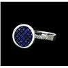 Image 1 : 1.42 ctw Blue Sapphire and Diamond Ring - 14KT White Gold