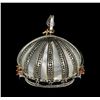 Image 2 : 2.14 ctw Multi Gemstone and Diamond Pendant - 18KT White Gold