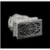 Image 4 : 12.24 ctw Diamond Foo Dog Pendant - Platinum