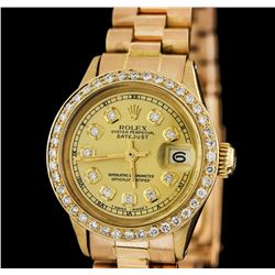 Rolex 18KT Yellow Gold Diamond DateJust Ladies Watch