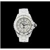 Image 2 : Chanel White Ceramic Diamond J12 Watch
