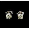 Image 1 : 14KT White Gold 1.39 ctw Diamond Stud Earrings