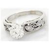 Image 8 : 1.07 ctw Designer Certified Simon G Diamond Ring - 14KT White and Yellow Gold