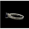 Image 3 : 1.80 ctw Blue Sapphire and Diamond Ring - 14KT White Gold
