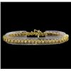 Image 1 : 14KT Yellow Gold 4.19 ctw Diamond Tennis Bracelet