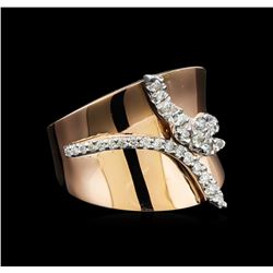 0.45 ctw Diamond Ring - 14KT Two Tone Gold