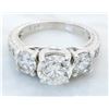 Image 7 : GIA Cert 2.76 ctw Diamond Ring - 14KT White Gold
