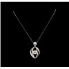 Image 2 : 14KT White Gold 1.40 ctw Diamond Pendant With Chain