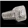 Image 1 : 14KT White Gold 4.38 ctw Diamond Ring