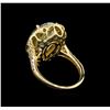 Image 3 : 7.05 ctw Aquamarine and Diamond Ring - 14KT Yellow Gold