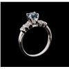 Image 4 : 0.85 ctw Blue Diamond Ring - Platinum