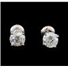 Image 1 : 1.54 ctw Diamond Stud Earrings - 14KT White Gold