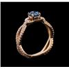 Image 4 : 1.20 ctw Blue Diamond Ring - 14KT Rose Gold