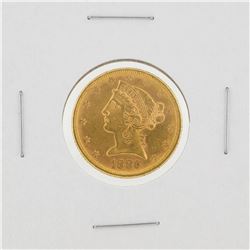 1886 $5 Liberty Head Half Eagle Gold Coin