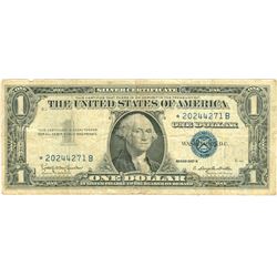 $1 VG+ Star Note Silver Certificate