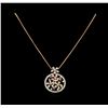 Image 2 : 14KT Tri-Tone Gold 2.32 ctw Diamond Pendant With Chain