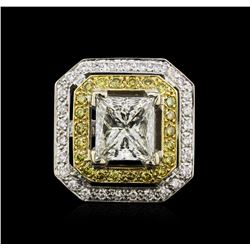 EGL INT 7.80 ctw Diamond Ring - 18KT Two-Tone Gold