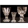 Image 1 : A Table Suite of Late 19th/Early 20th Century Glass, decorated hunting scenes, comprising five ru...