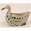 Image 1 : An 18th/19th Century Creamware Swan, possibly Leeds, decorated black spots on a pale green ground...