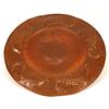 Image 1 : A Newlyn Style Copper Plaque, stamped BODMIN 1572, beneath a shield decorated a figure, within a...
