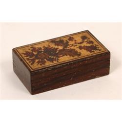 A Tunbridgeware Box, decorated a flower, 6 cm  See illustration £30 - 50...