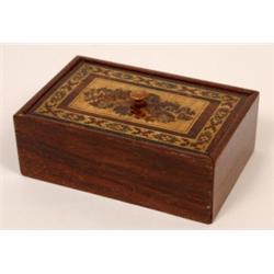 A Tunbridgeware Box, 9.5 cm  See illustration £50 - 60...
