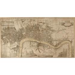 A Late 18th Century Engraving, of the A New and Exact Plan of the Cities of London and Westminste...