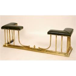 A Brass Club Fender, with green leather seats, 138 cm  See illustration £100 - 200...