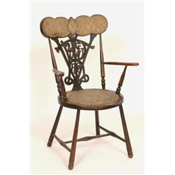 A Queen Victoria Commemorative Chair, the splat pierced VR and dated 1900  See illustration £100...