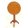 Image 1 : A French Inlaid Tripod Table, the top decorated a star, on a hexagonal column  See illustration £...