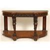 Image 1 : A Victorian Oak Console Table, the carved frieze with a drawer, lion supports on a shaped base wi...
