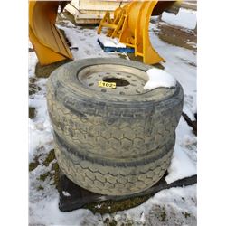 385/65/R22.5 Tires on Aluminum Rims