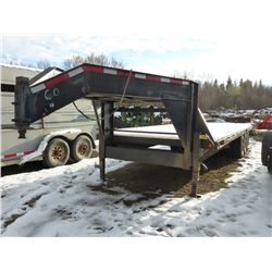 25' Triple Axle Gooseneck Flat Deck Trailer