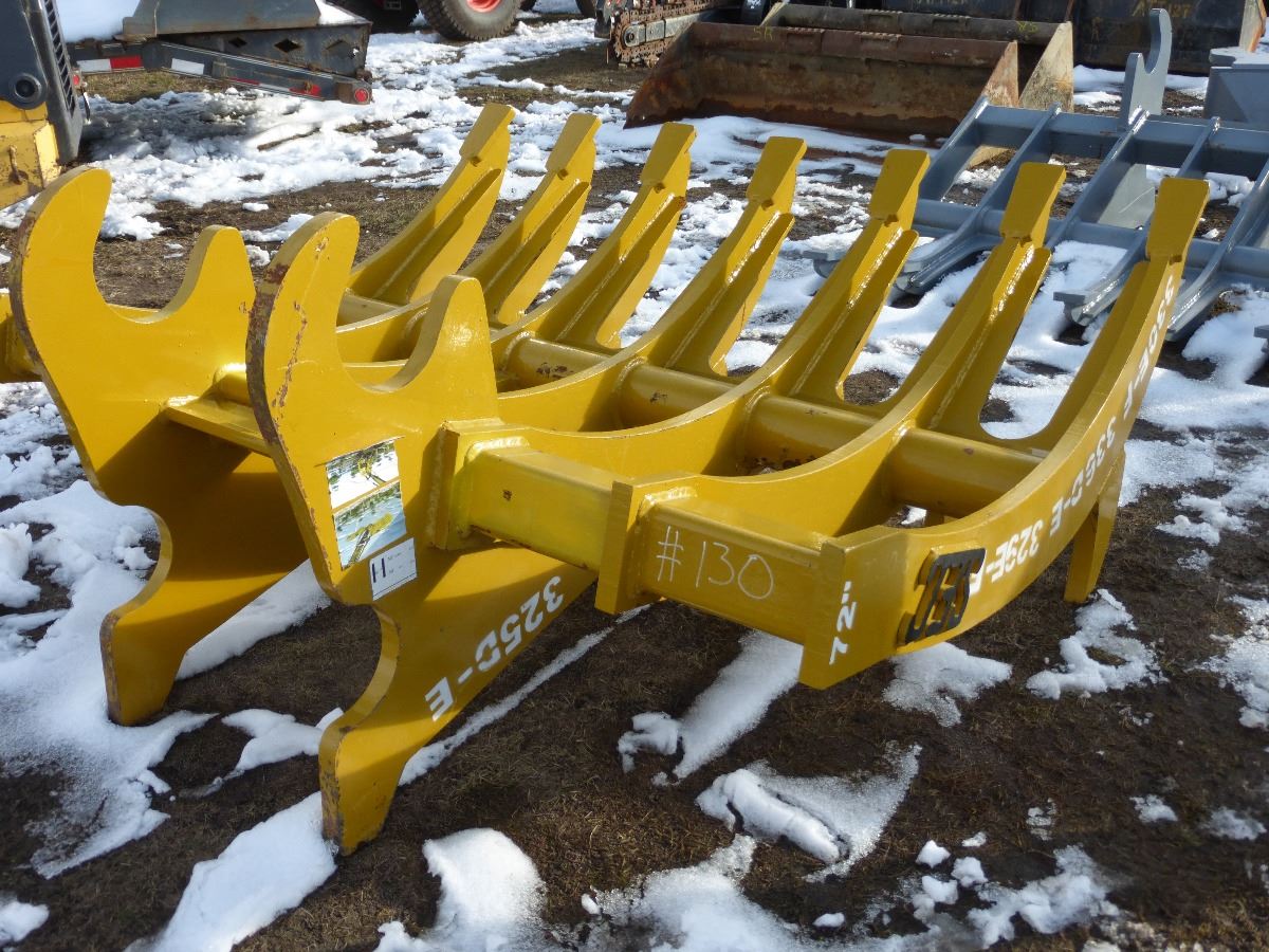 72" Quick Attach SEC Rock Rake (HD Excavator Brush Rake)