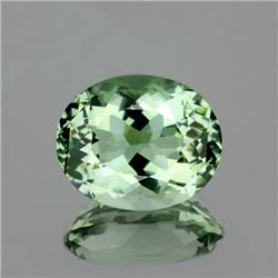 Natural Light Green Tea Color Amethyst 11.25 Cts - VVS