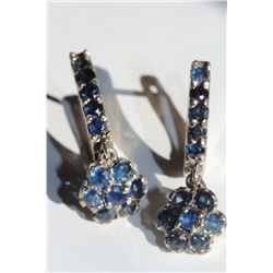 Genuine Sapphire Earings 3.70 carats
