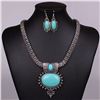 Image 1 : Tibet Silver & Blue Turquoise Necklace Set