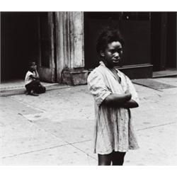 HELEN LEVITT (American, b. 1918) NEW YORK CITY titled, dated and signed in pencil on verso of mou...
