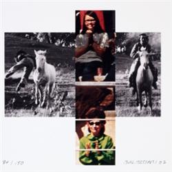 JOHN BALDESSARI (American, b. 1931) THE INTERSECTION SERIES: PERSON ON HORSE AND PERSON FALLING F...