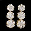 Image 1 : 18K Yellow Gold 1.95ctw Diamond Earrings