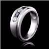 Image 2 : Solid Platinum 0.52ct Sapphire & 0.67ct Diamond Ri